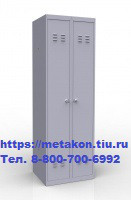 Металлический шкаф для раздевалок и спецодежды серии шр-22L800 (в комплекте проушина под навесной замок) в Новосибирске - novosibirsk.metakonrt.ru | фото
