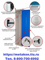 металлический шкаф для раздевалок и спецодежды шрэк-21-500 1850*500*500 в Новосибирске - novosibirsk.metakonrt.ru | фото